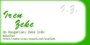 iren zeke business card